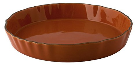 Habi 14006 Fuente Stoneware Redondo, 24 cm, Naranja, Stone Ware, Naranja