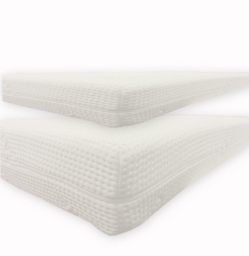 Dibapur®: Set Cashmere XXL, materasso ortopedico in schiuma fredda a 9 zone (140 x 200 cm), nucleo di circa 18 cm e topper in schiuma viscoelastica da 6 cm, totale: circa 26 cm