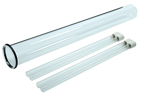 2x UVC Ersatzlampe 55 Watt + Quarzglas für Oase Bitron 110C inkl. Dichtung | Wacredo Komplettset für Oase Bitron 110C inkl. Dichtung | Filter | Wasserklärer | Leuchtmittel | UVC Gerät