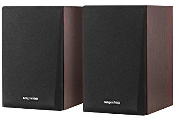 Krüger& Matz km0538 Activa – Altavoces de estantería 2.0 Spirit, Bluetooth furniertes Madera/Marrón