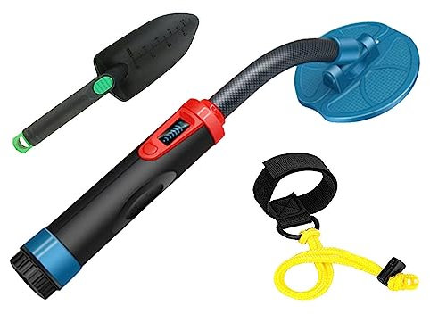 Metal Detector Pinpointer with LCD Display Screen,IP68 Fully Waterproof Coil Searching Wand,3 Modes Handheld Pinpointing All Metal Finder,Waterproof Up to 100Ft High Sensitivity Treasure Hunter