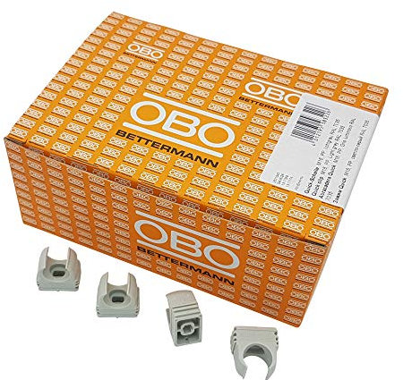 OBO OBO Bettermann M16 Schnellklemmen Klemme Rohrschelle stapelbar, hellgrau, grau