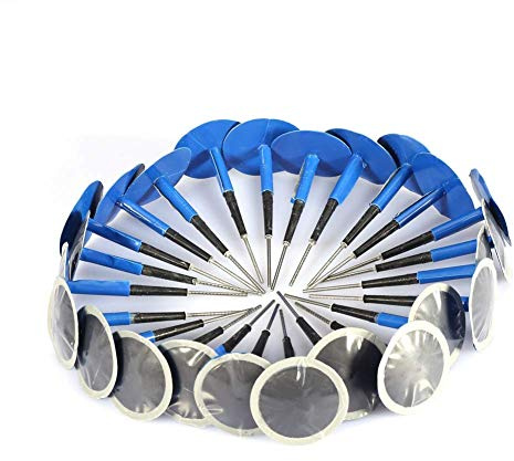 Parche de reparación de neumáticos, reparación universal de pinchazos de neumáticos sin cámara, parche de setas, chicle para motocicleta de automóvil (24 PCS)(48 * 6mm)
