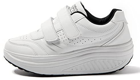 JOMIX Zapatillas Deportivas Mujer Basculantes Sneakers Zapatos Mecedores Cómodos Adelgazar Caminata Tenis Running Jogging Fitness