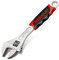 WISEUP Chiavi inglesi 2-in-1, con rullo regolabile, chiave inglese a rullo industriale forgiata CR-V, chiave inglese regolabile con maniglia antiscivolo da 12 pollici (300mm)