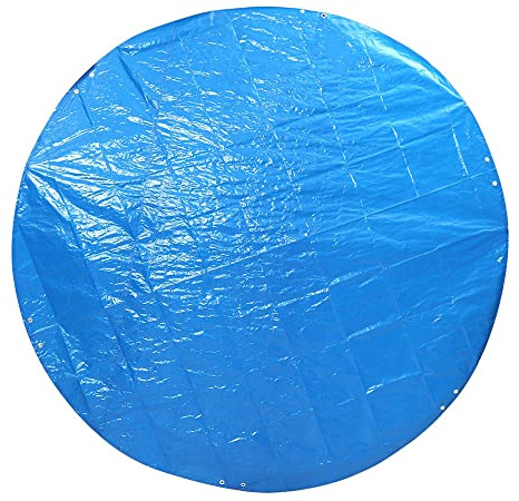 395cm / 13FT Round Pool Cover, Foldable Drawstring Design Solar Cover Heat Insulation Film Frame for 366cm / 12FT Swimming Pool