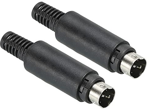 PATIKIL S-Video DIN Mini Maschio Presa 3 Pin Segnale Trasmissione per TV, DVD Giocatore 2pz