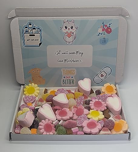 Get well soon personalised sweet box | Get well soon sweet box | Get well soon | Get well soon letterbox gift | Get well soon gift