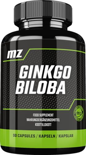 Ginkgo Biloba 60 mg - Extrakt enthält 24% Flavonglykoside und 6% Lactone - 90 Kapseln - 3 Monatsvorrat - von MZ