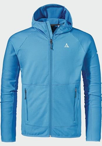 Schöffel Herren Fleece Hoody Style Cascata MNS, Fleecejacke mit Kapuze aus 2-Wege-Stretch, wärmende Outdoorjacke mit 2 Außentaschen