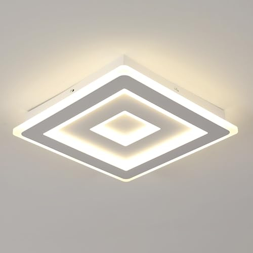 Comely Lámpara de Techo LED Cuadrada Moderna 52 W, 40 cm Plafón LED Acrílico Blanco, Luz Natural 4500 K, Iluminación para Dormitorio, Salón y Pasillo