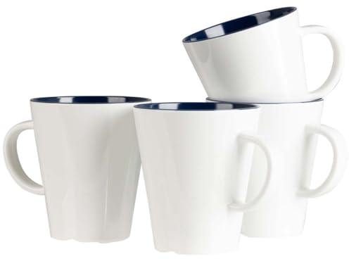 Gimex - Linea Line - Taza con asa - Azul - 350 ml - 4 Piezas