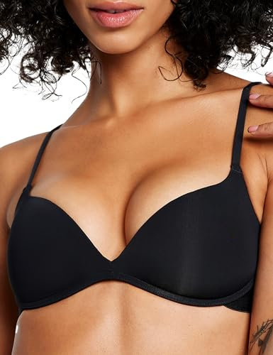 Pepper Wireless Bra | Zero-G Wirefree Lift-Up Bra, Gravity-Defying Wireless Push-Up Bra for Women (30A-40AA Cups), Black, 34AA