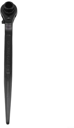 CWOQOCW Clé à cliquet en acier à haute teneur en carbone pour entretien de tronçonneuse 10-12 mm Outil d'écrou de barre avec embout de tournevis à tête plate et queue d'enroulement de fil