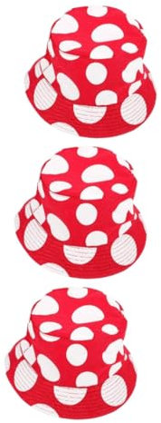 Beavorty 3 Stück Eimerhut zum Spaß umkehrbarer Fischerhut Party-Eimerhut Urlaub Bucket Hat Fischerhut Bedrucken Polyester-Mütze Eimerhut mit Sonnenschutz Anglerhut Stoff