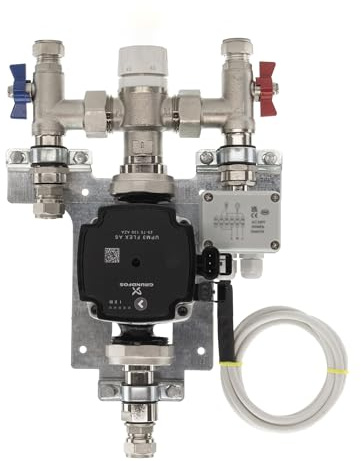 Kudos-Trading Water Underfloor Heating Manifold Kit – Easy Install, Durable Brass Components, Universal Compatibility, for Radiant Heating Systems, Includes Valves & Connectors (1 Port Kit)