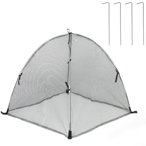 HOHOVYVY Mini serra, tenda invernale per piante, 60 x 60 x 60 cm, protezione antigelo, per giardino con 4 picchetti (A)