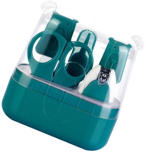 Beaupretty Kit de Manucure et Poignée Confortable Coupe-ongles en Acier Inoxydable Boîte de Rangement Pratique Couleur Vert pour Bébé pour Garçon et Filles et Nourrissons Nourrissons