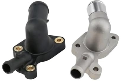 RMXGZQ Flangia 'Acqua di Raffreddamento del termostato del Motore in plastica di Alluminio Compatibile con i Modelli R50 R53 R52 dal 2001 2008 equivalente a 11537512733 11537512734(Aluminum)