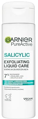Garnier Pure Active Salicylic Peelingessenz, 7% Niacinamid + Squalan + AHA + Salicylsäure, Geeignet für empfindliche Haut - 120ml