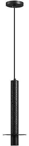 WGFJKI Nórdico Creativo Negro Tubo Largo Lámpara Colgante Minimalismo Italiano Luminaria Lámpara De Techo Cilíndrica De Piedra Negra con Lámpara De Suspensión LED Redonda para Escaleras Barra De Bar