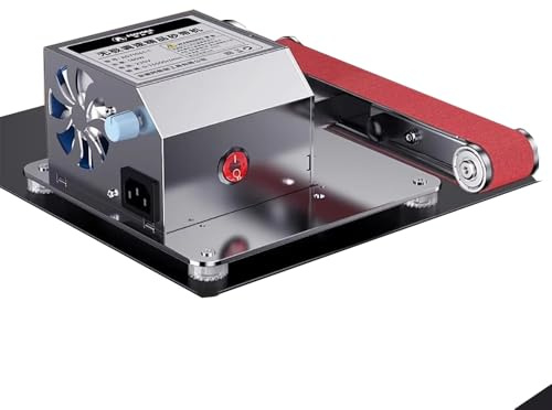 Afilador de Cuchillos Eléctrico de Grado Industrial, Lijadora de Banda Pequeña, Lijadora y Pulidora Multifuncional Ajustable