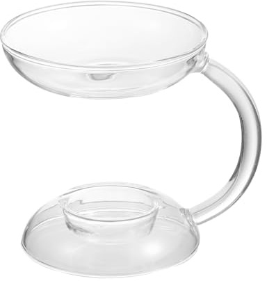 Bougeoir en Verre pour Huile Essentielle, Chauffe-Plat Décoratif Maison | Salon ou Bar, Compatible Chauffe-Plat, Ornement Décoratif, Verre Borosilicaté, 1 Pièce