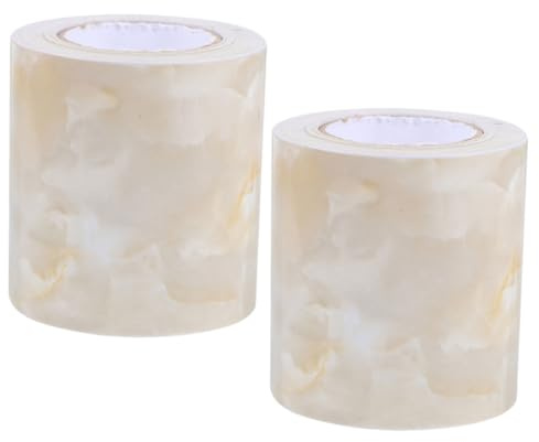 Ipetboom Battiscopa Adesivo in PVC Effetto Marmo 5 CM X 5 M Modanatura Flessibile Autoadesiva Stacca e Attacca per Pareti Ripiani e Mobili 2 Pezzi Decorativi per Interni