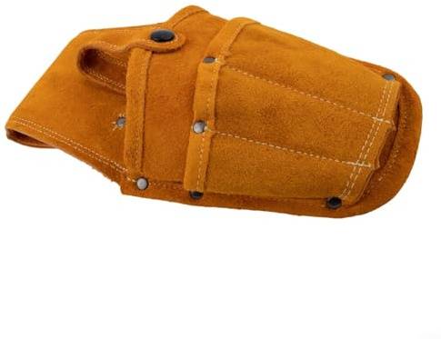Ceinture holster pour perceuse électrique, sac à outils en cuir de vache avec boucle en métal, sac banane portable pour la construction et le travail du bois, 280 x 170 mm