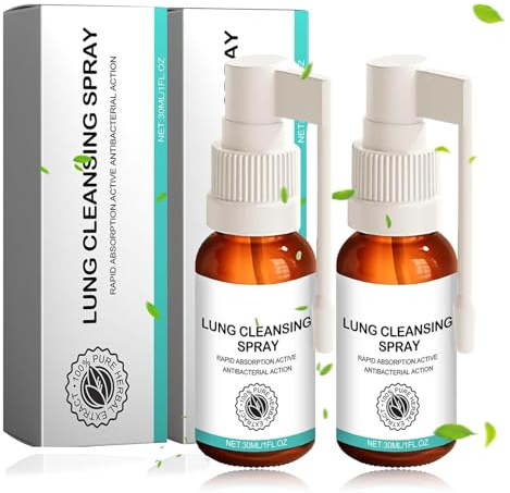 Lungenreinigungsspray, 2 Stück Herbal Lung Spray, Reinigungsspray Lungenreinigung Spray, Lung Cleansing Sprays, Natürliche Reparaturspray für den Täglichen Gebrauch Geeignet & frisches Atemgefühl (2)