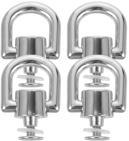 SUPVOX Anelli in Metallo Rivetto a Vite per Borse Fai da Te, Set da 4 Pezzi, Accessori per Artigianato Pelle, Adatti per Borse, Cinture e Progetti Manuali