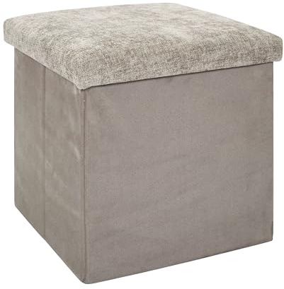 HOME DECO FACTORY - HD7812 - Baúl Banco Plegable Acanalado Amarillo - Mobiliario Práctico y Elegante - Ideal para Almacenamiento y Asiento - Dimensiones 76 x 45 x 38 cm - Color Amarillo