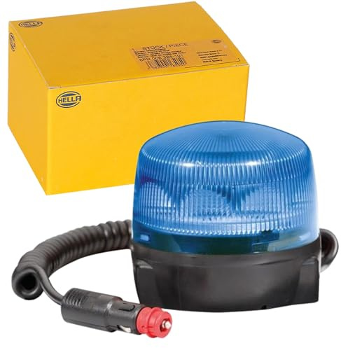 HELLA 2XD 012 878-121 LED-Luz de aviso, de destellos - RotaLED - 12/24V - azul - Cable: 600mm - Conector: DIN ISO 4165