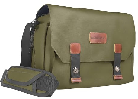Mantona Milano Grande - Funda Universal para cámaras réflex Digitales y cámaras de Sistema, Color Verde