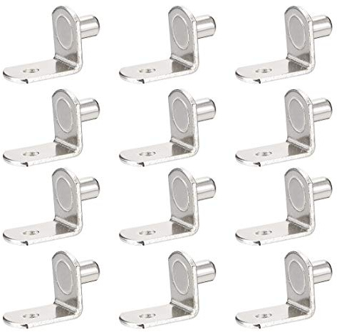 sourcing map 40Stk. Regalstütze 6mm L Form Stütze Schrank Regal Halterung Keil mit Loch