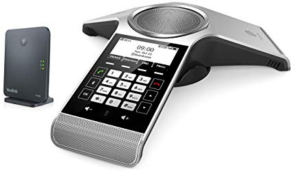 Yealink CP930W-Base Conference DECT IP Phone and Base Station, 3.1-Inch Graphical Display. Battery-powered (Renewed)