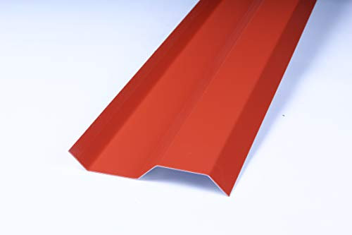 Wandanschluss Kaminanschluss Schiene Leiste ALU 1 m, 6 Farben! (Ziegelrot RAL 8004)