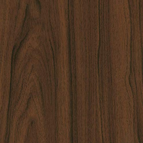 [15,44€/m²] Klebefolie in Holz-Optik - WUNSCHMAß inkl. Rakel & E-Book I Selbstklebende Holz Folie für Möbel & Küche - hitzebeständig & abwaschbar I Möbelfolie Holzdekor (WALNUSS DUNKEL, LFM x 90cm)