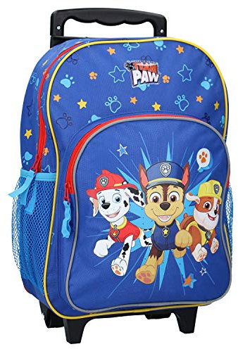 Vadobag Sac à Dos à roulettes pour enfant Pat Patrouille -Pour maternelle - Garderie - 38 x 28 x 12 cm - Garçon