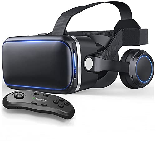 Gafas Realidad Virtual Auriculares Realidad Virtual, Auriculares VR Con Auriculares Para Juegos Inmersivos En Películas 3D Panorámica 360 Grados Compatible Con Teléfonos Móviles 4.0-6.53 Pulgadas