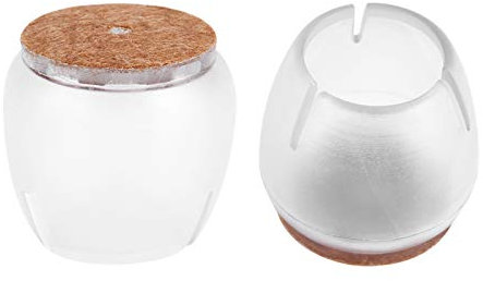 Stuhlbeinkappe, 16Pcs Transparent PVC Tischstuhl Möbelbein Fußkappe Schalen Abdeckung Bodenschutz(25-29MM)