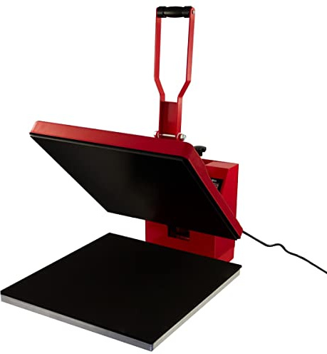 PixMax Transferpresse 50 x 50cm Hitzepresse Heißpressmaschine T-Shirtpresse Textilpresse Transferdruck T-Shirt Touchscreen Display Verstellbarer Druck Tinte Vinyl 250°C Teflonmatte &Sublimationspapier