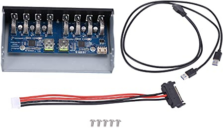 Koanhinn 19 Pin To 8 Port USB 3.0 Hub 5.25 Inch CD-Rom Drive Bay CD Rom Front Panel for Computer Case
