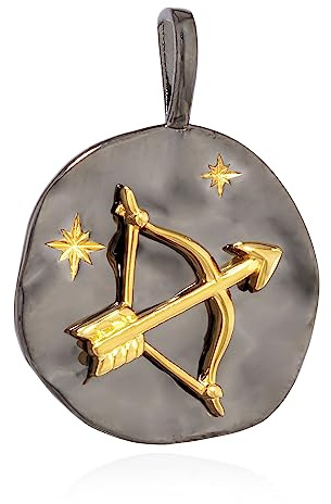 NKlaus Kettenanhänger für Damen 925 Silber; 925 Sterlingsilber, 1 Stück | Sternzeichen; Stern; Größe: 2,8mm; 17mm; 2,8mm; 2,3mm; Gold; Schwarz; 17mm