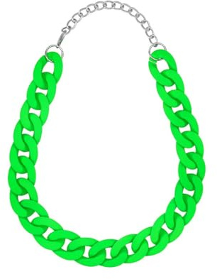 Soul-Cats Statement Kette Halskette bunt riesig oversized Panzerkette Gliederkette Vintage