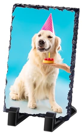 Personalisierter Schiefersteinrahmen, Hunde-Gedenkgeschenke für den Verlust des Hundes, Haustierverlustgeschenke, personalisierte Hunde-Gedenkstein-Herz-Gedenk-Bilderrahmen-Plakette,