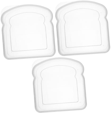 Cabilock 3 Pezzi Contenitori Per Sandwich Riutilizzabili Porta Pane Lunch Box Coperchio Sigillabile Compatto Facile Da Usare