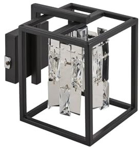 Lucande Wandleuchte, Wandlampe Innen Arcan in Schwarz aus Edelstahl (1 flammig E14) - Wandstrahler Wandbeleuchtung Schlafzimmer/Wohnzimmer Flurleuchte
