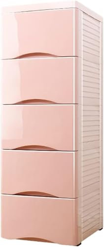 SHANYAYALI Aufbewahrungskörbe aus Kunststoff, Schubladentyp, Spind, Zuhause, Kleiderschrank, geeignet für Wohnzimmer, Schlafzimmer, Kinderzimmer (Rosa, 7 Ebenen)
