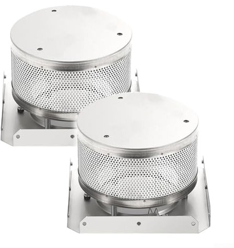 4-seitige Pyramidenheizung aus Edelstahl, Ersatz für Emitter und Sockel für Terrasse (Lochabstand 7 cm)